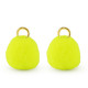 Pompom bedel met oog 10mm - Gold-neon yellow